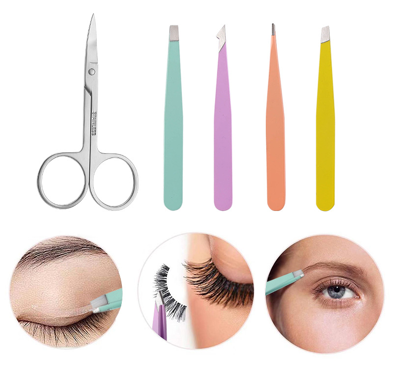 眉夹镊子 彩色眉夹 修眉工具套装 修眉钳 眉毛夹子