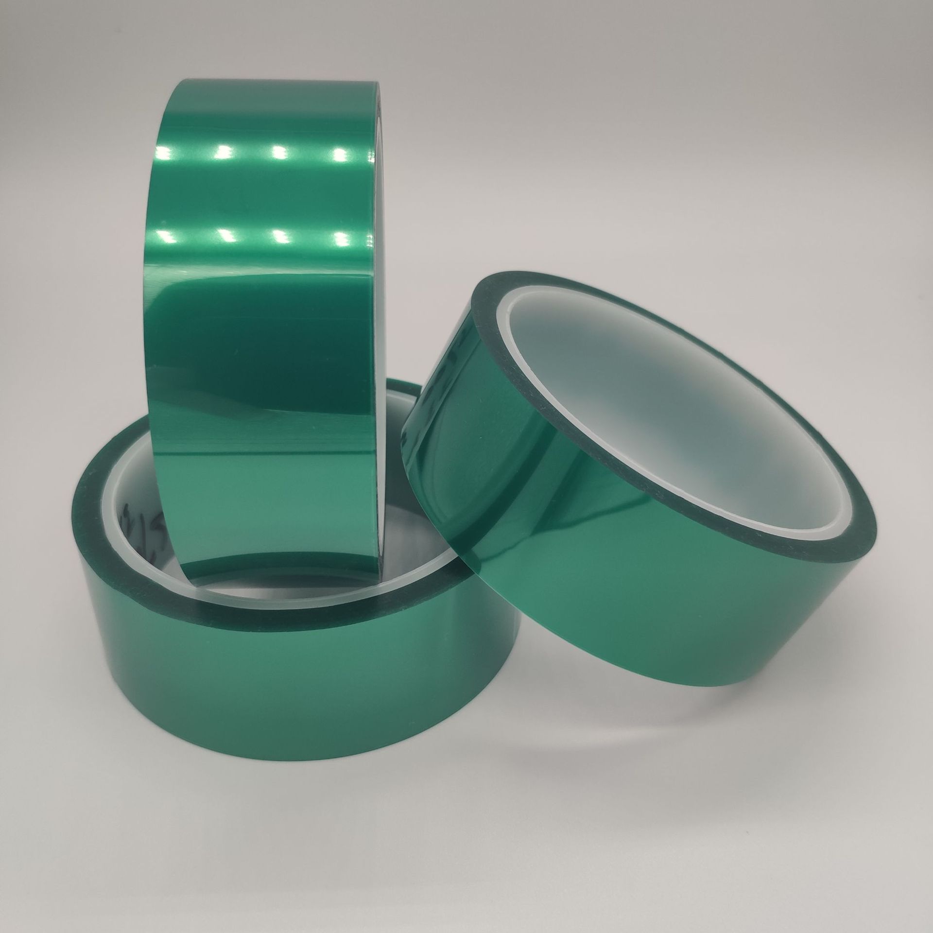绿色高温胶带 绿色耐高温胶带无痕不残胶pet胶带多规格颜色定制