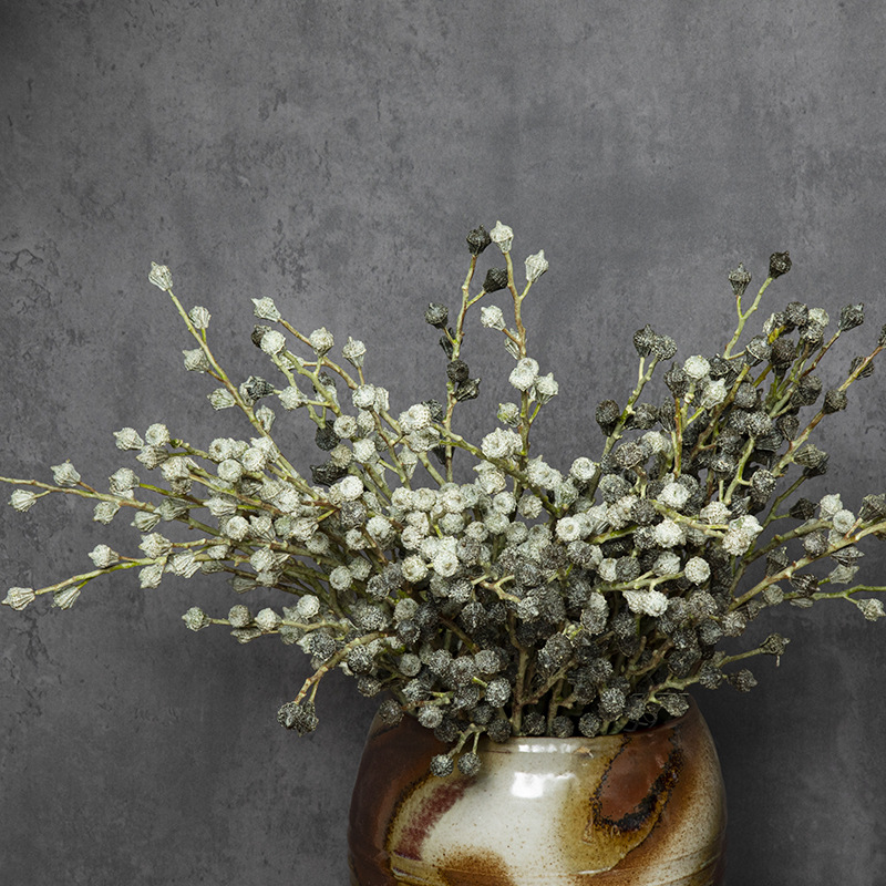现代时尚仿真树枝花苞绢花客厅餐桌样板房插花摆设装饰树枝批发