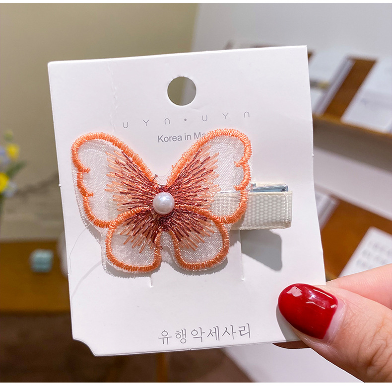 蝴蝶发夹超仙夹子头饰ins网红森系仙女超仙边夹日系少女甜美发卡