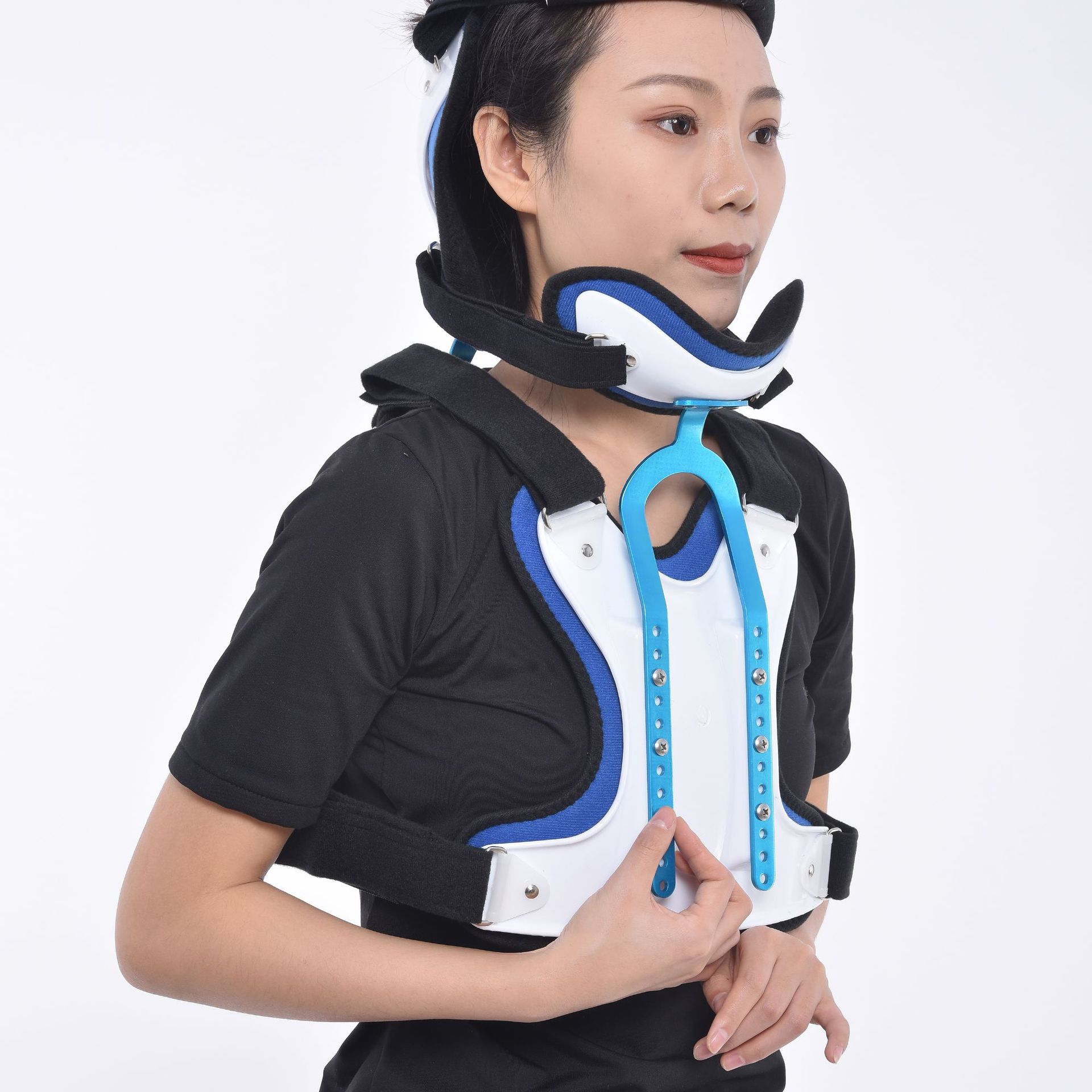 康兴可调头颈胸固定支具颈椎骨折术后康复支架歪脖子颈托矫正形器