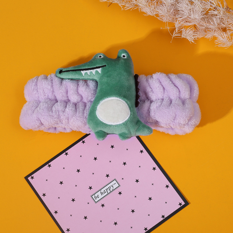 新款鳄鱼发箍发带 网红同款洗脸松紧束发带 可爱头饰鳄鱼装饰