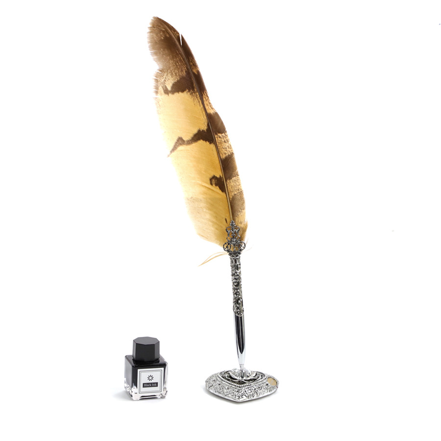 复古欧式猫头鹰羽毛笔商务礼品套装礼盒套装记念品中世纪鹅毛笔