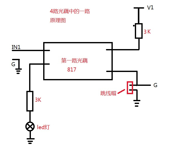 817光耦 4路电压隔离板 电压控制转接模块 驱动模块光电隔离模块