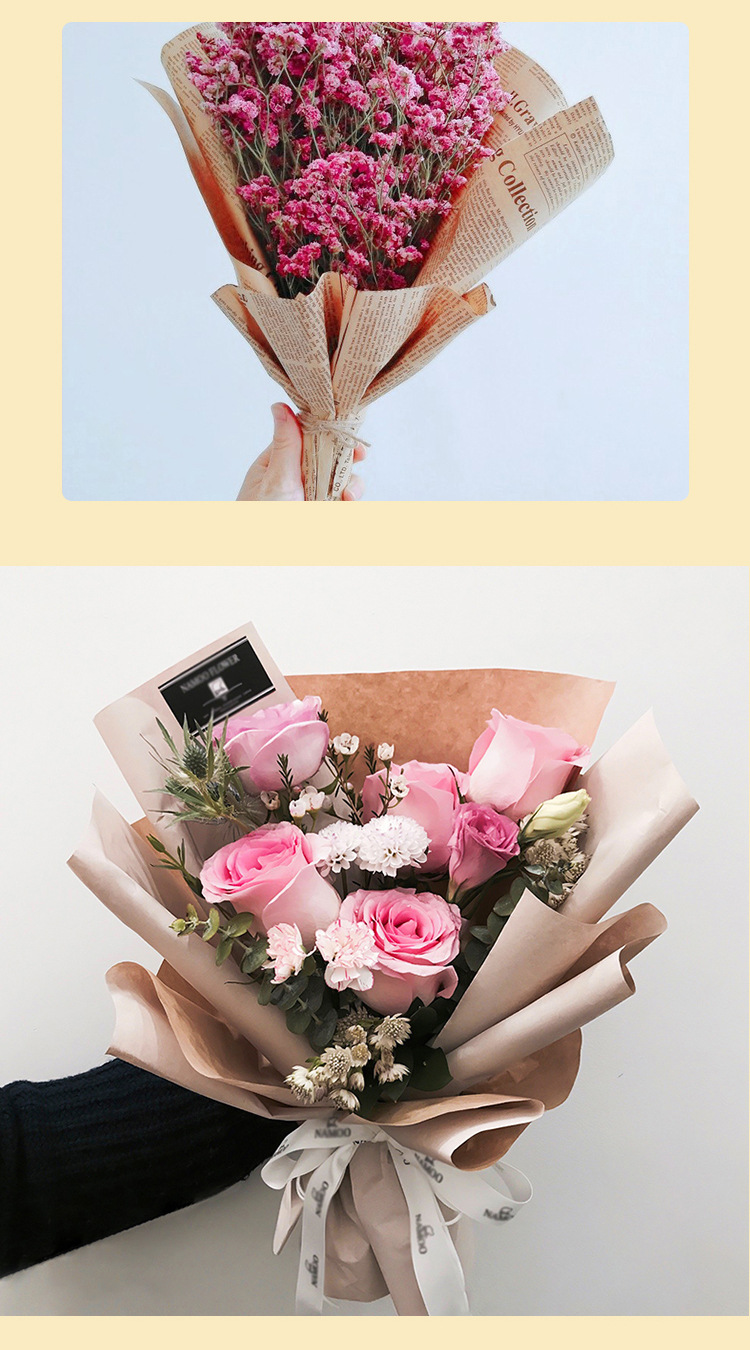 复古英文报牛皮纸 报纸花束礼物包装材料鲜花包装纸 包花纸批发