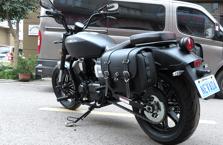 珊艺/龙嘉v途250边箱保险杠 后靠背 货架灯罩 复古快拆边包改装件