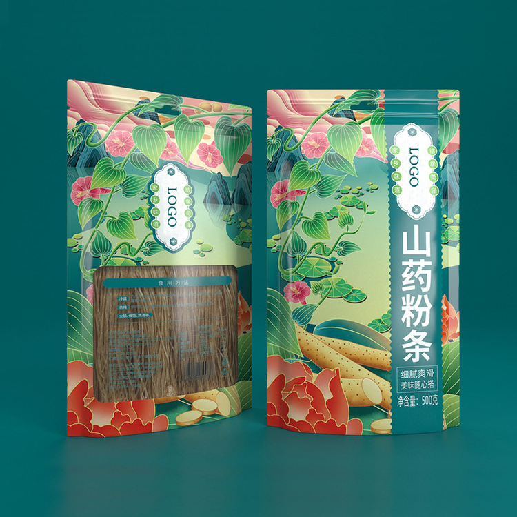 厂家定制粉条包装袋批量印刷食品包装袋设计山药红薯粉条包装袋