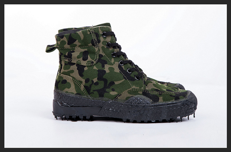 批发99丛林高帮作训鞋 户外cs高腰球鞋 军训迷彩鞋解放鞋尺码全
