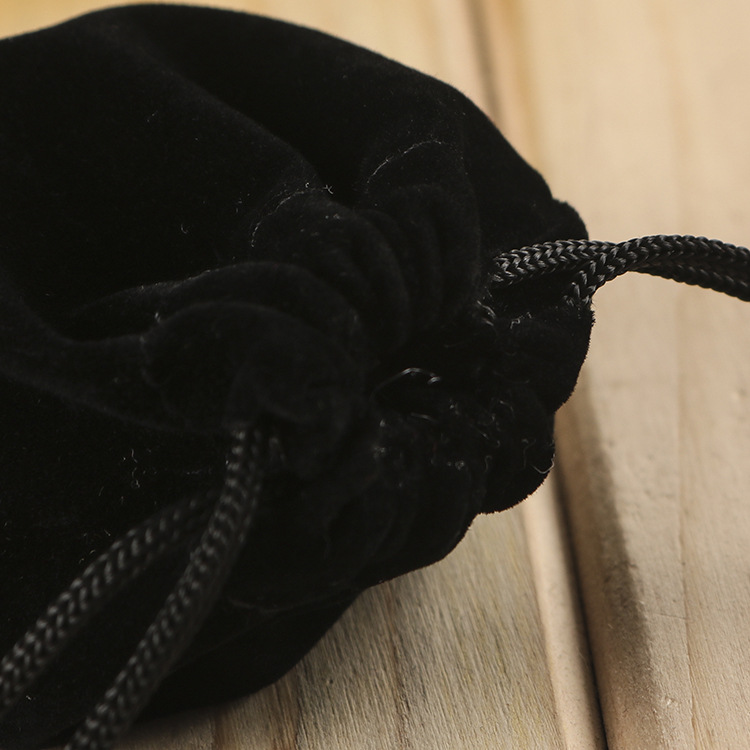 厂家定制饰品绒布袋 定做黑色绒布袋 绒布束口袋 绒布袋现货