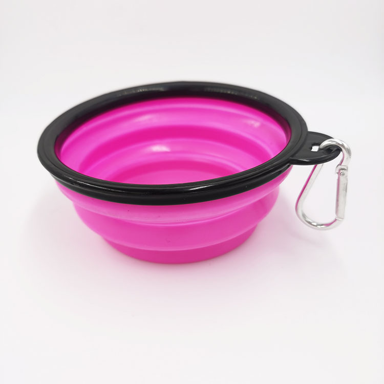 TPE Small Size Folding Pet Bowl Silicone Dog Cat Water Bowl out Hook Portable Food Basin Pet Tableware