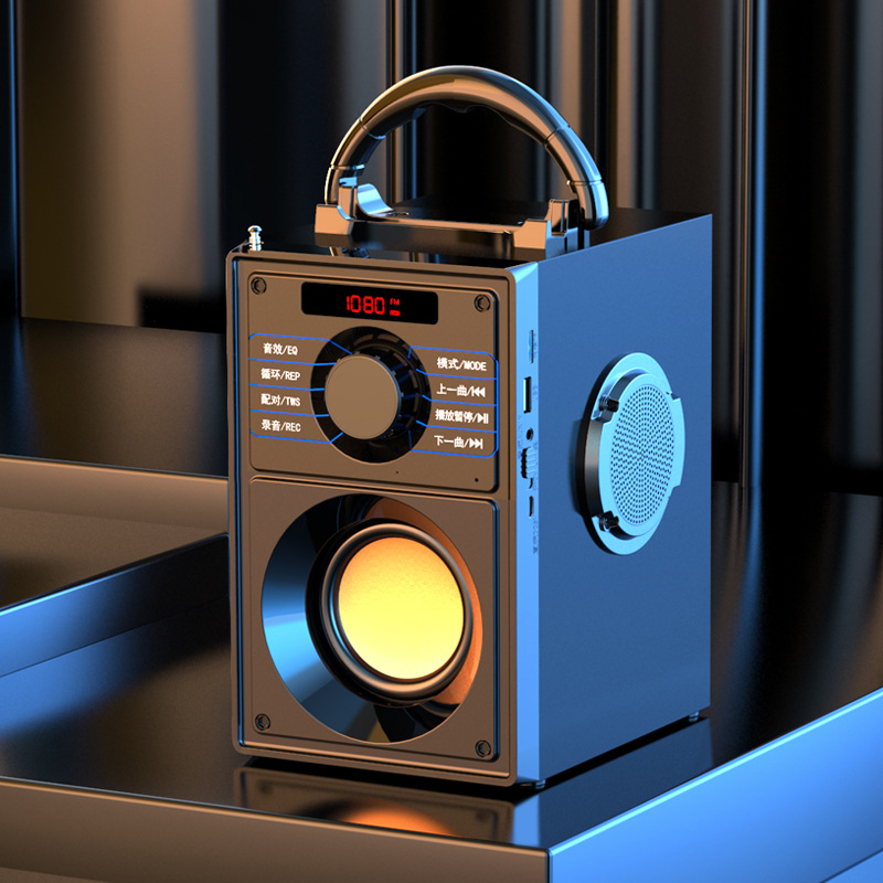 雅兰仕f10蓝牙音箱大音量家用户外k歌超重低音响无线高音质低音炮