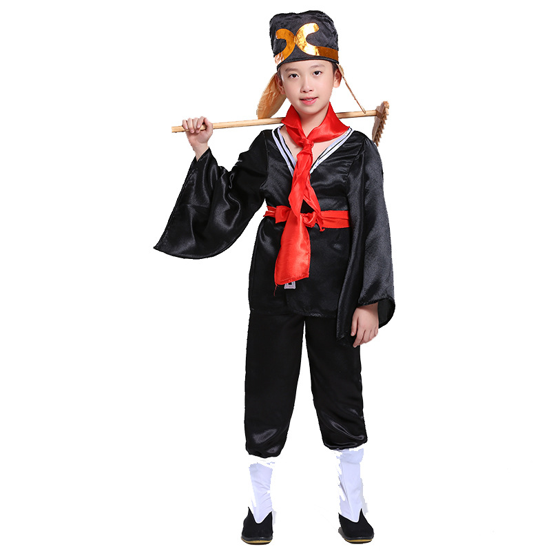 猪八戒表演服装儿童八戒演出服装钉耙兵器全套猪八戒服装道具全套