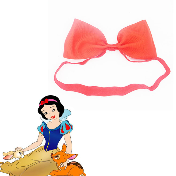 欧美婴儿发大红色蝴蝶结白雪公主儿童发饰发带饰品