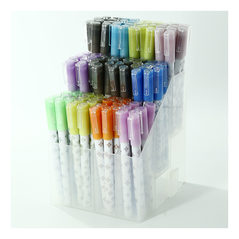 彩色梦幻双线笔闪光笔创意可爱学生diy手帐笔荧光标记笔涂鸦批发