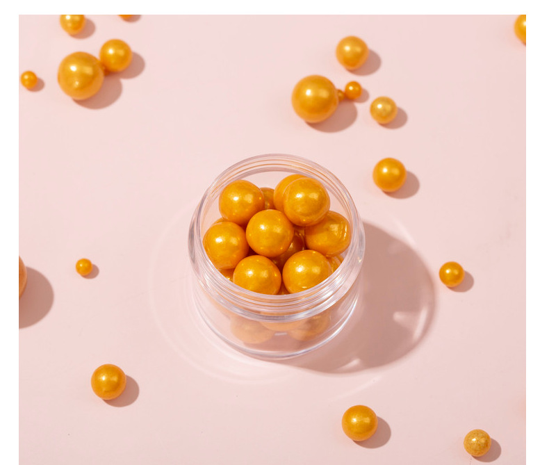 金色珍珠糖珠子糖果儿童零食烘焙装饰原料糖珠多彩糖果彩糖珠130g