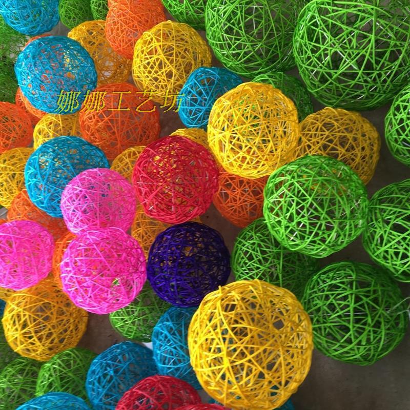 12cm/厘米装饰 婚庆田园花球 彩色装饰 单只/束田园装饰 商场田园