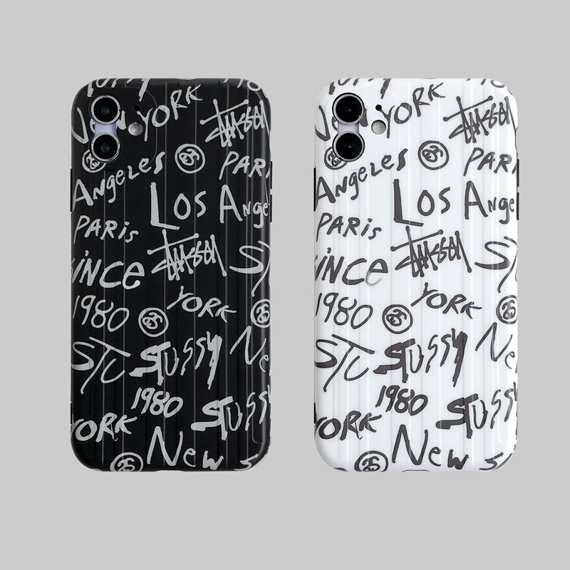 潮牌斯图西iphone11pro手机壳适用苹果xsmax男女xr磨砂8/7plus软x