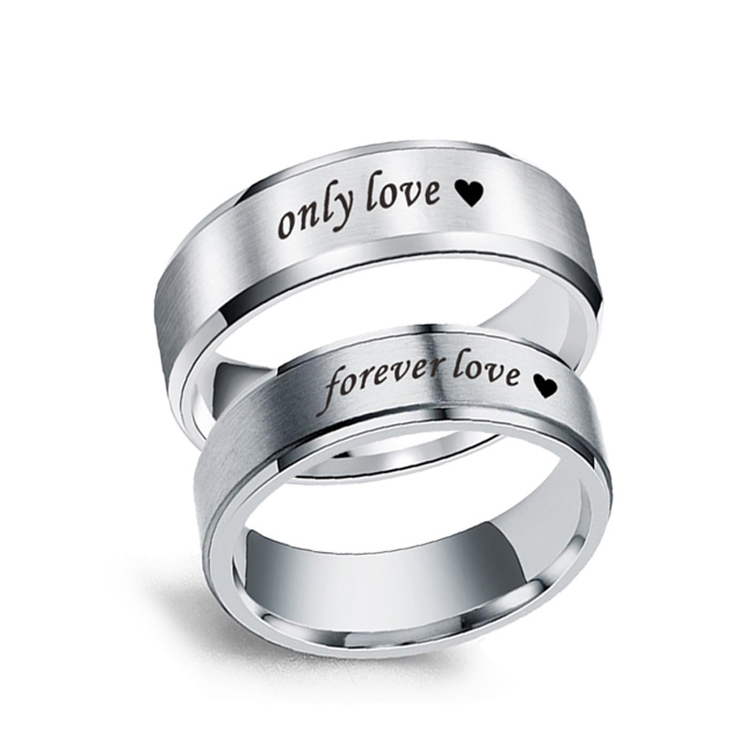 新款饰品 不锈钢情侣戒指 onlyone forever love 戒指 钛钢戒指