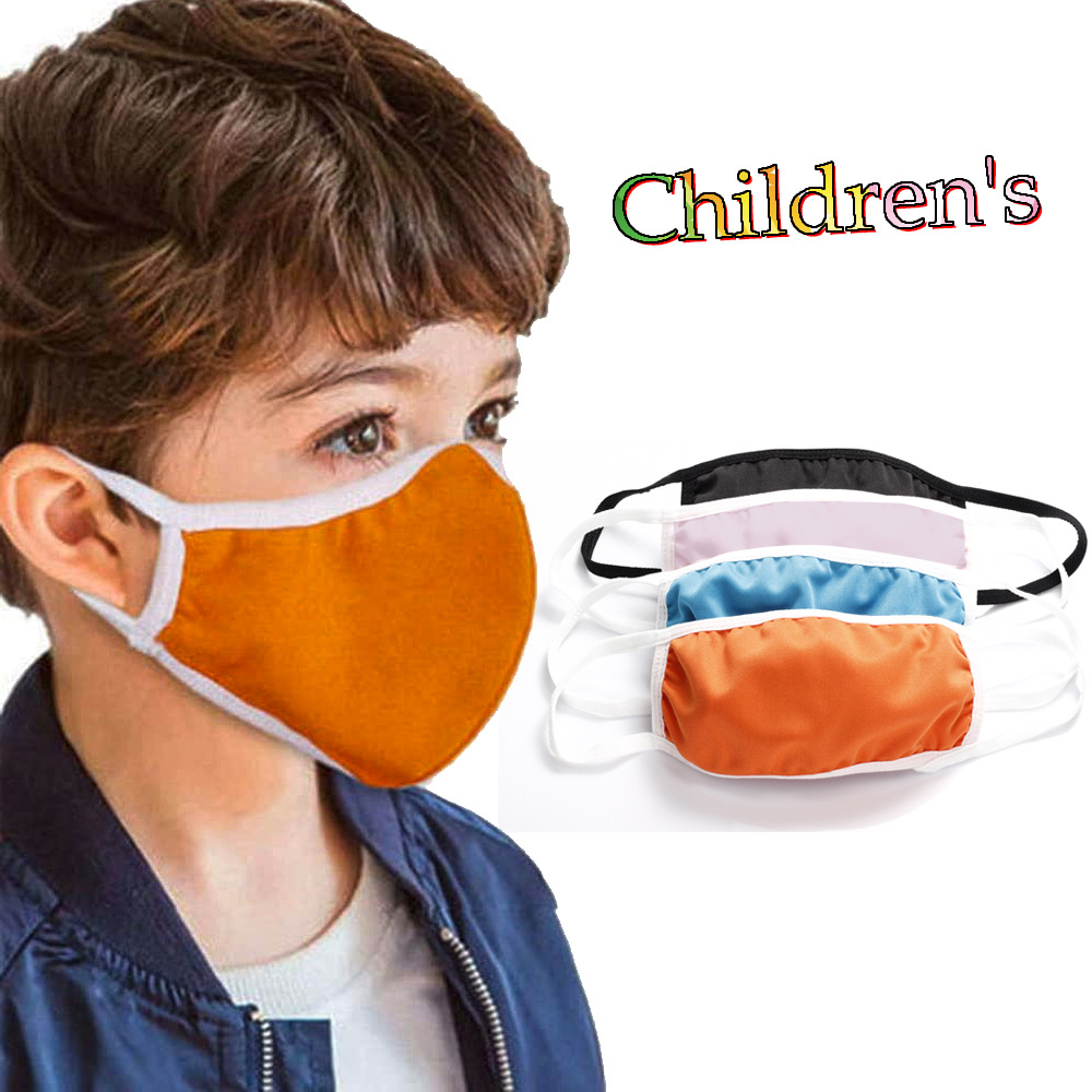 布口罩儿童纯色可水洗立体防尘棉布透气小孩过滤口罩定制跨境热卖