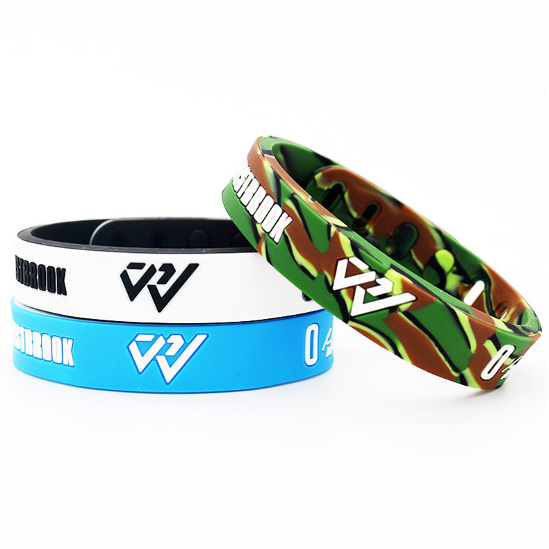 nba球星双色可调节手环科比篮球运动手环科比库里詹姆斯硅胶手环