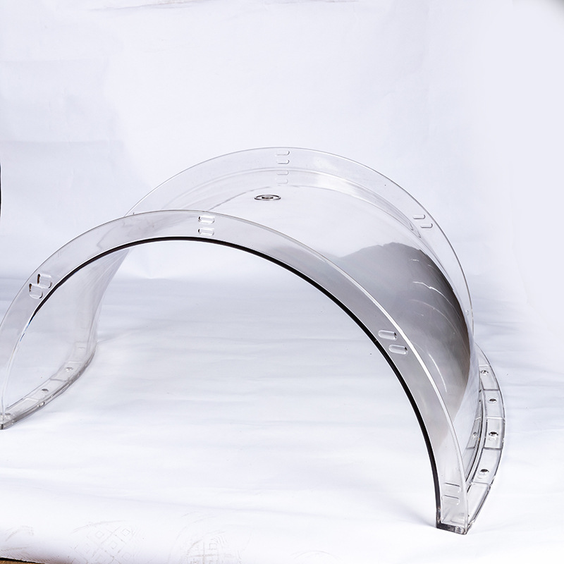 厂家直销大型娱乐设施透明配件35度弯筒娱乐设施配件一套可定制