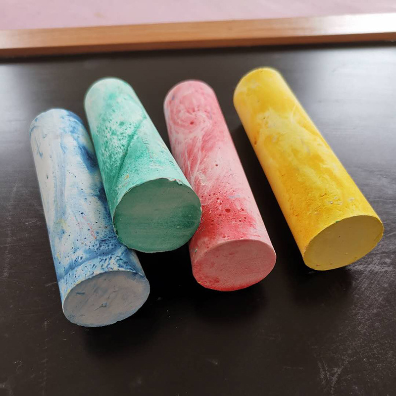 厂家批发儿童涂鸦粉笔 人行道大理石纹短粗粉笔 彩色绘画粉笔整箱