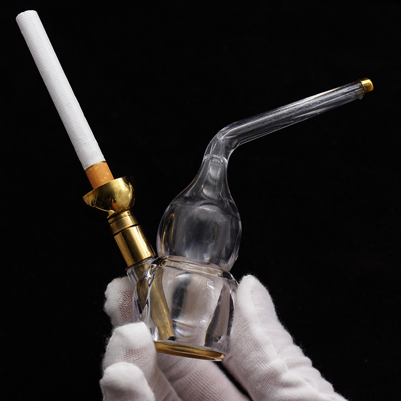 酷爷218创意迷你水烟壶透明壶身个性两用香烟烟丝水烟壶过滤器