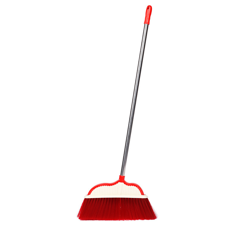 Household Cleaning Broom Pp Stainless Steel Office Floor Dust Removal Hair Cleaning Broom 0678