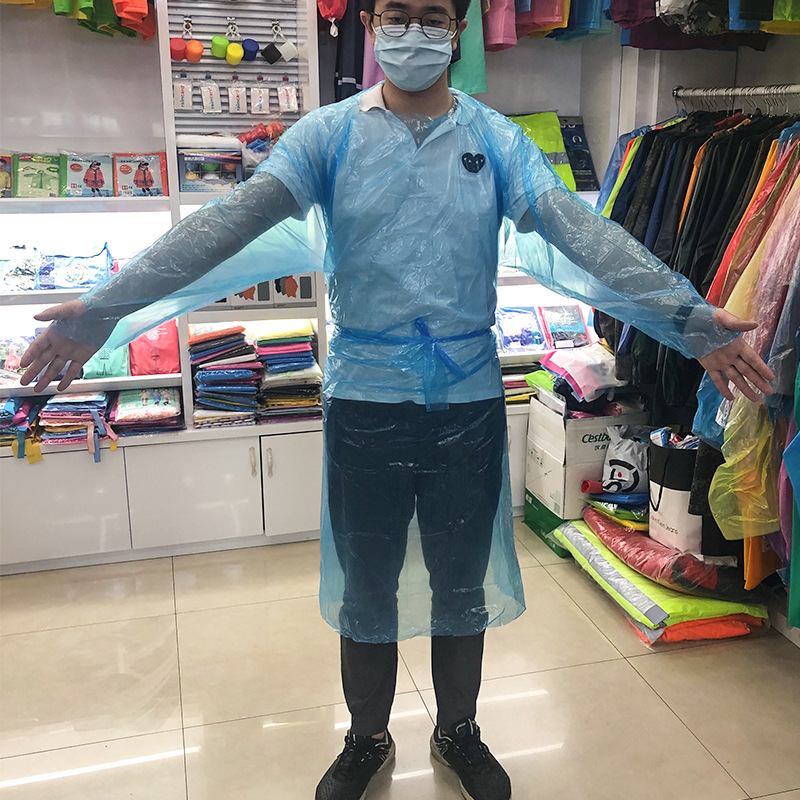 厂家直销 pe cpe一次性 雨衣 防护隔离服 一次性围裙 民用防护服