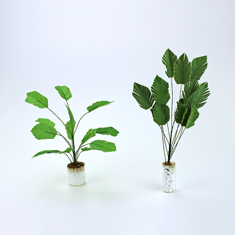 泓豪源头工厂 52微缩玩具模型场景 娃娃屋配件迷你芭蕉树盆栽k102