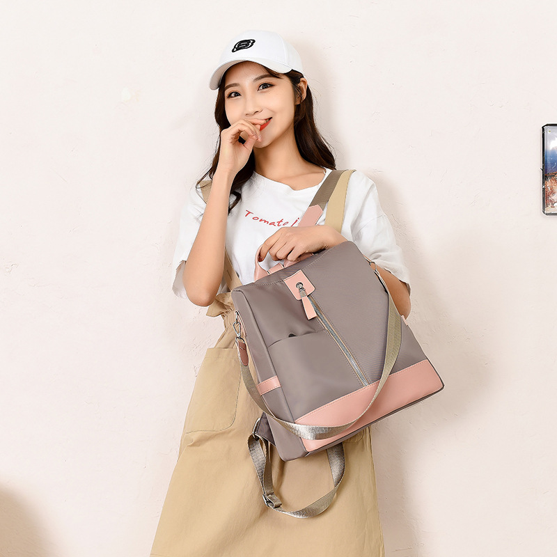 2020 New Trendy Large Capacity Korean Style Preppy Style Student Schoolbag Oxford Cloth Dual-Use Anti-Theft Backpack Women's Backpack