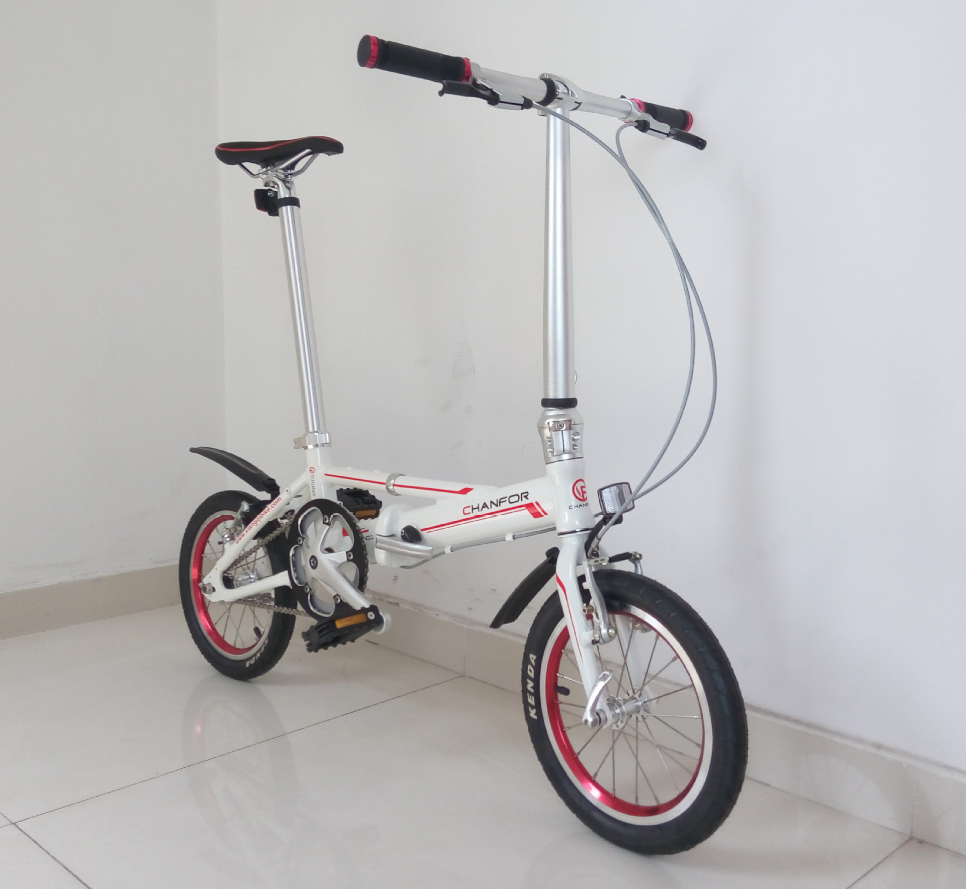 4 2城市亲子轻便折叠安全7.8kg前2后4培林轮组14寸双梁折叠自行车