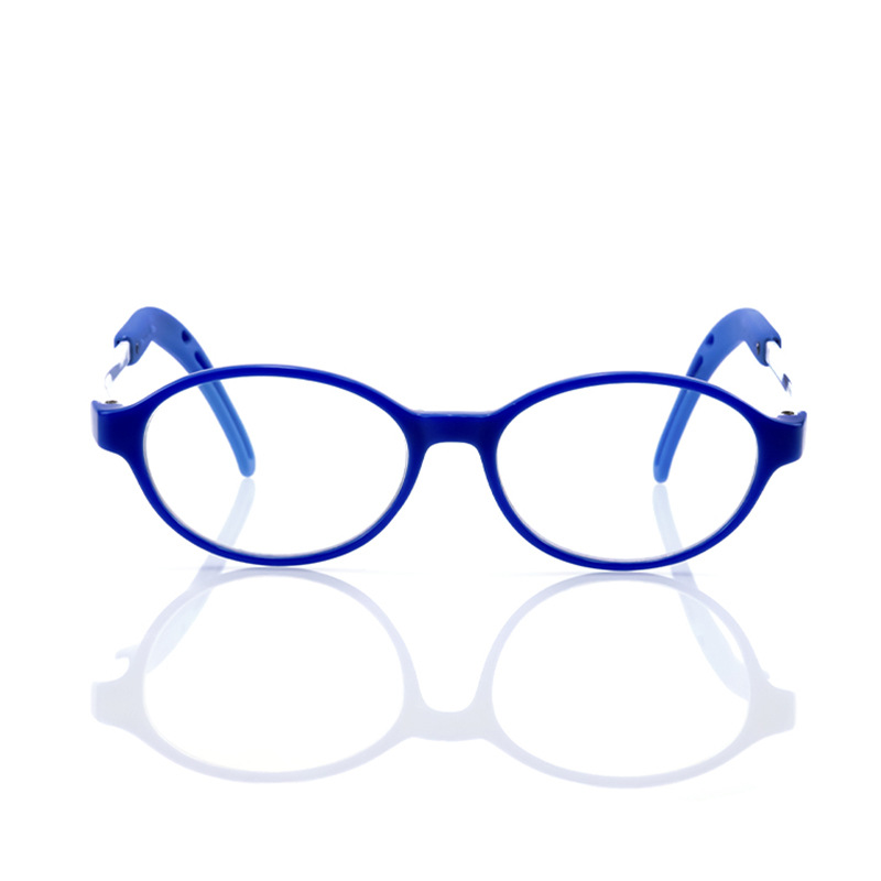 小儿童圆框tr90硅胶眼镜框 硅胶鼻托镜腿 轻视力矫正镜架批发