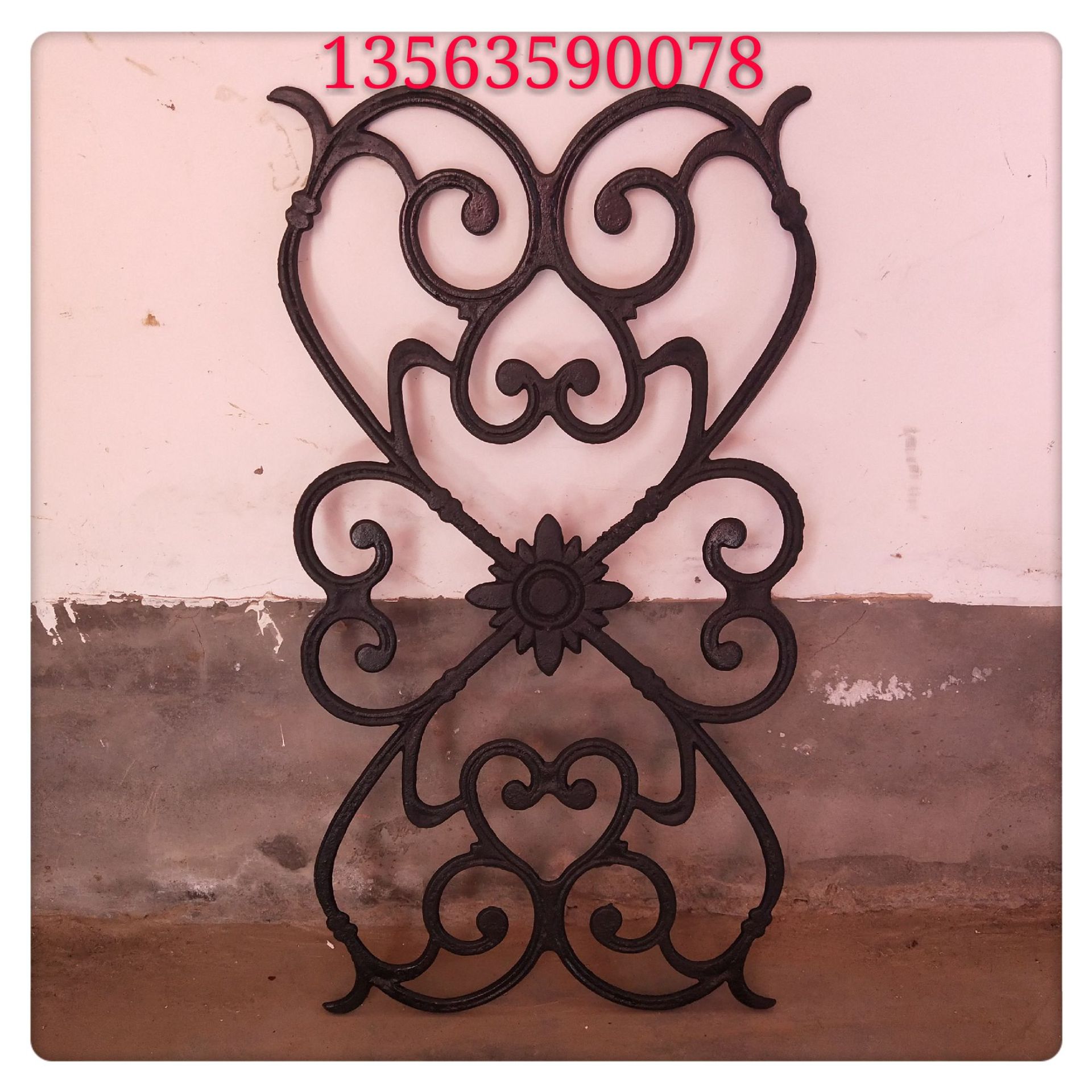 安徽合肥 定制 铸铁花 铁艺大门门心花 铸铁花件 铁艺牌坊配件