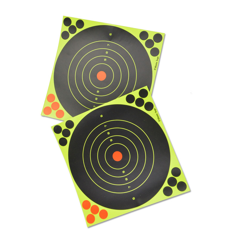 8英寸飞溅荧光箭靶飞溅开花靶纸 复合滑轮弓竞技比赛练习专用靶纸