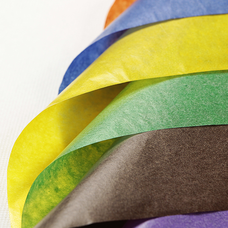 现货供应彩色蜡光纸24g油光纸750*1000mm半透明服装包装纸定制