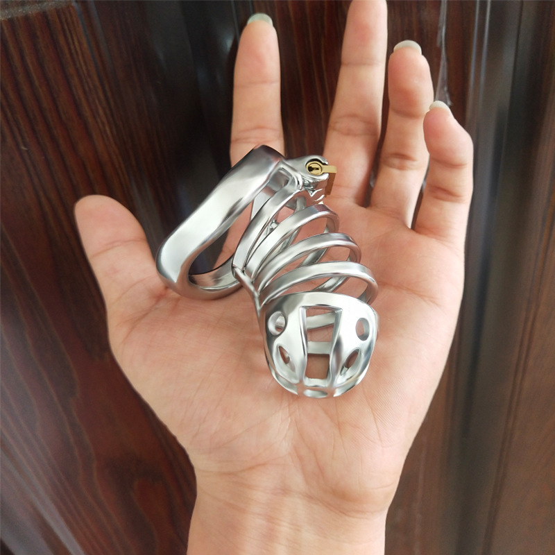 frrk 男用贞操锁不锈钢贞洁锁调教另类玩具cb鸟笼束缚jj笼