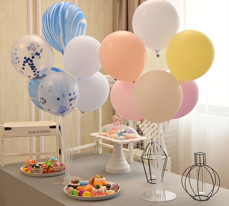婚庆装饰桌飘气球餐桌气球立柱支架透明儿童周岁生日派对用品批发