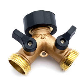 厂家直销园林球阀 美式花园双通球阀 园林全铜球阀接头y型2路两通