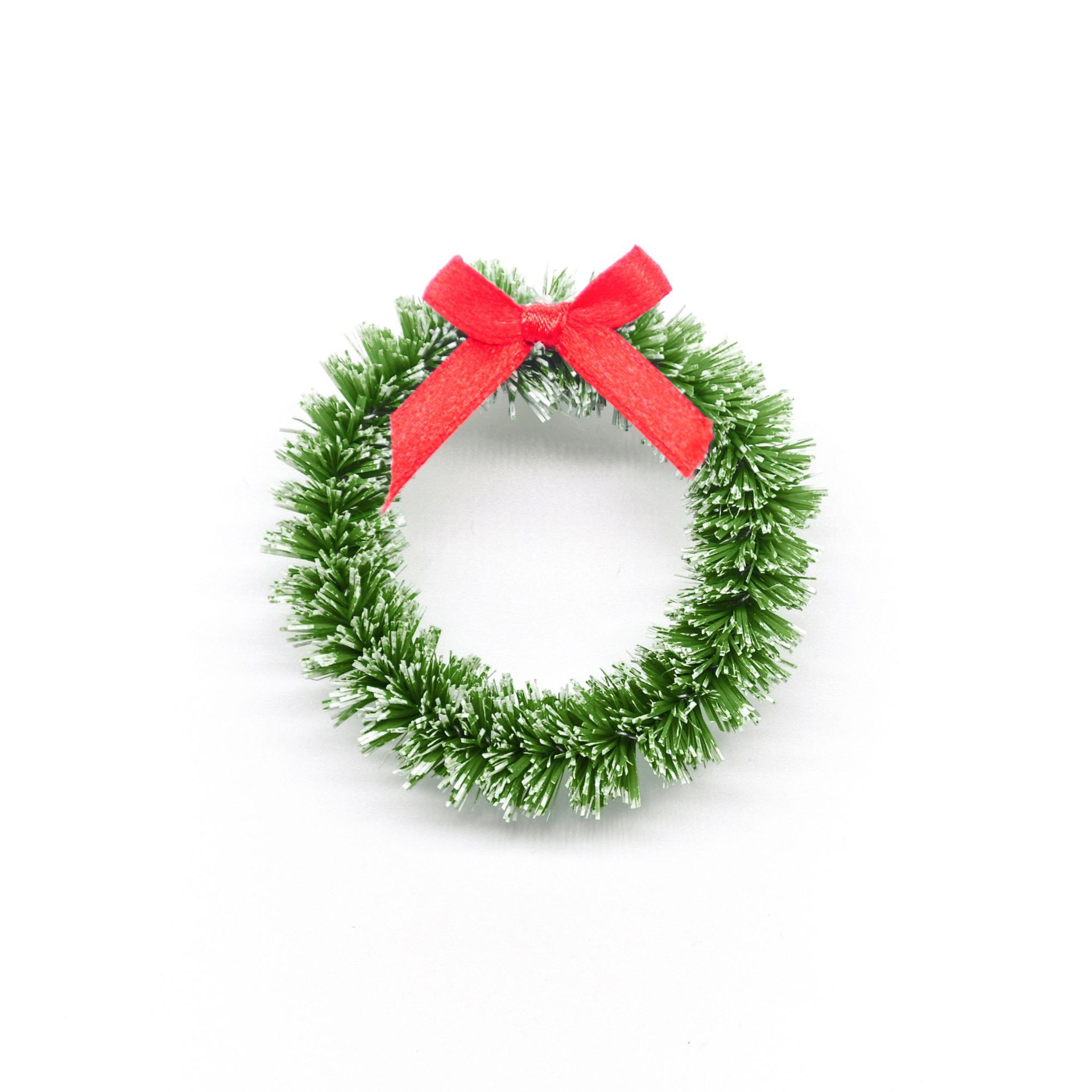 Jiaxin Christmas Garland Ornaments Mini Qiongma Ring Plastic Rattan Simulation Small Wreath Grass Ring Door Ring Decoration Wholesale