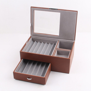 12格pu皮质眼镜盒子定制墨镜太阳眼镜展示道具皮革眼镜收纳盒多格
