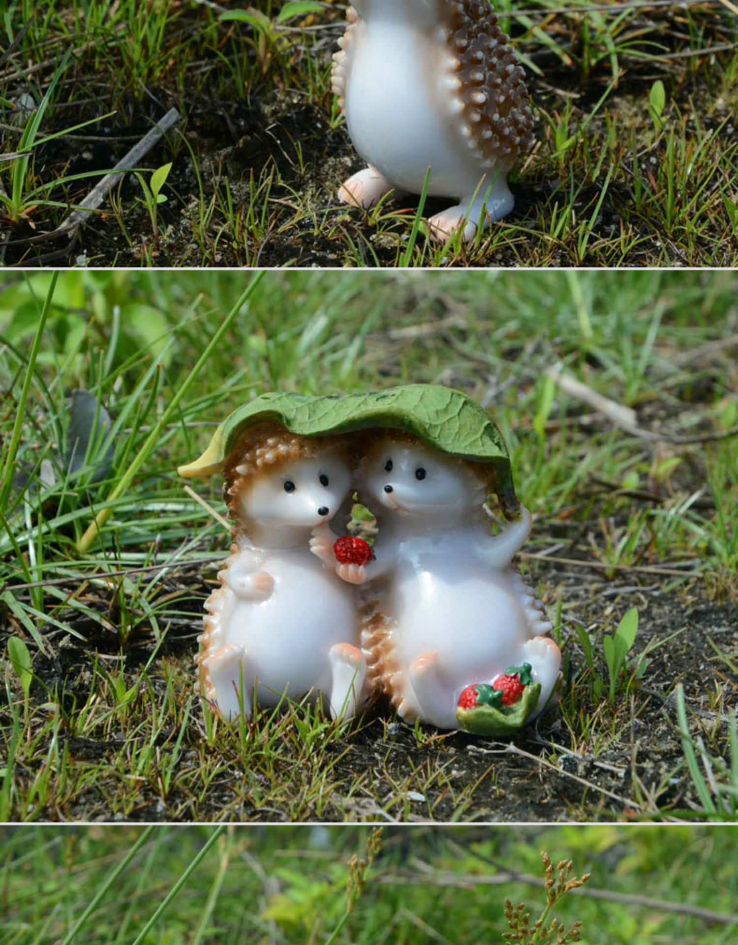 真自在可爱刺猬树脂动物小摆件创意个性盆栽造景送女生礼物教师节