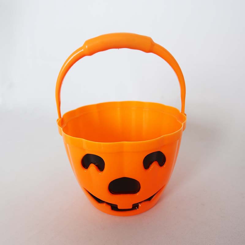 New Halloween Party Props Children's Halloween Toy Pumpkin Bucket Pumpkin Lamp Luminous Candy Bucket