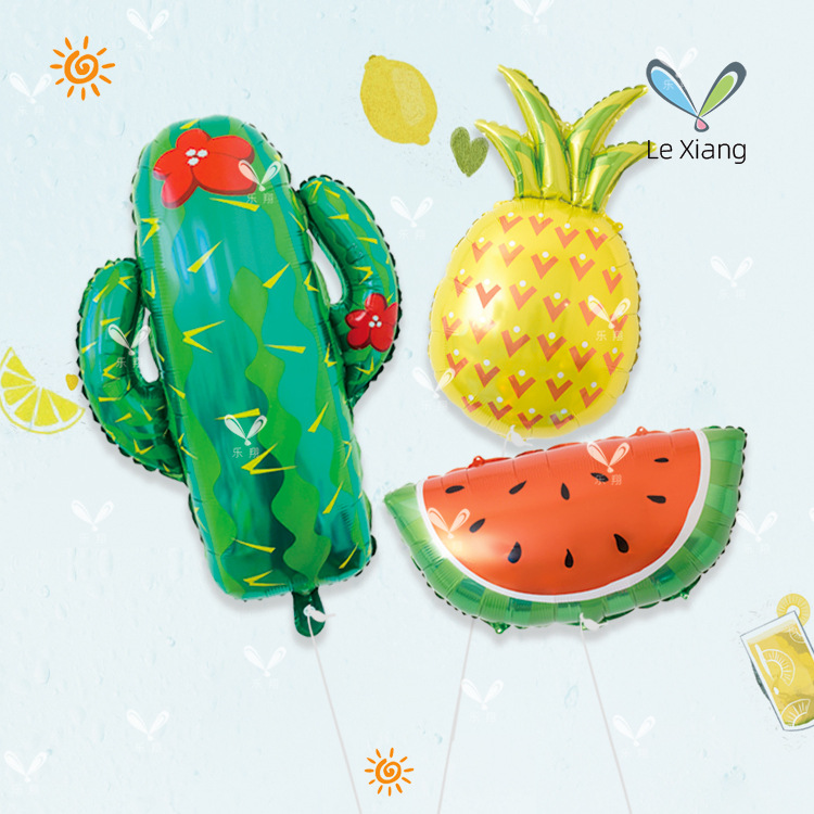 New Summer Glasses Fruit Series Cartoon Ice Candy Pineapple Watermelon Aluminum Balloon Festival Party Decoration Layout