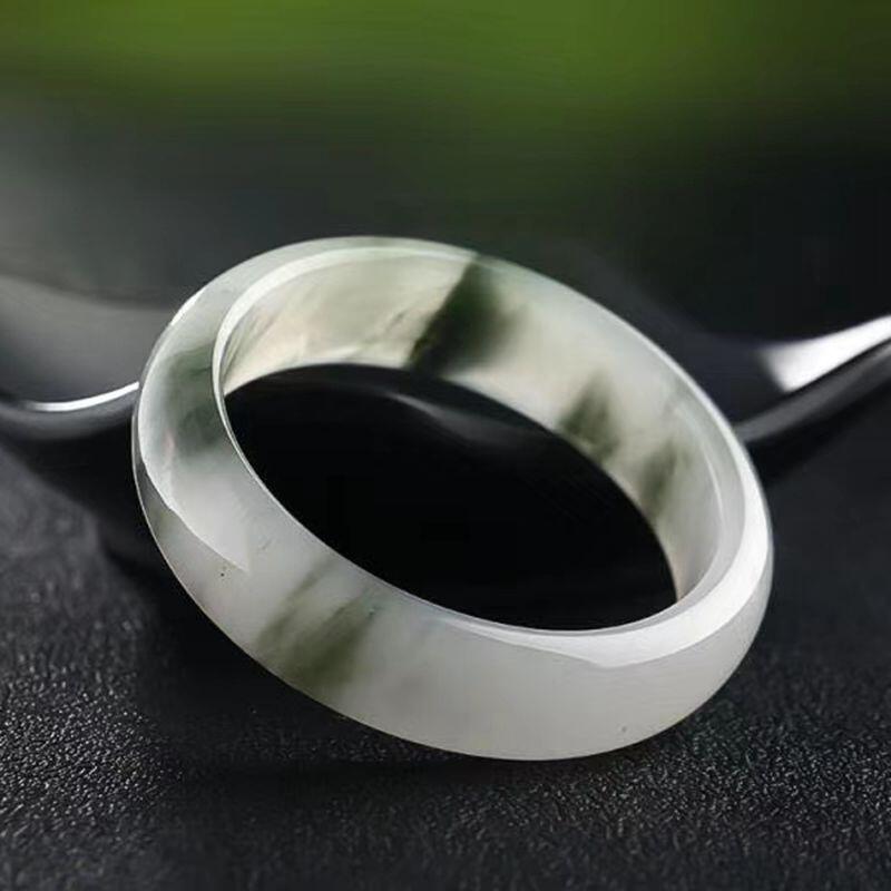 天然a货新疆玉镯金丝玉天山翠手镯糯冰种翡翠色飘花镯子