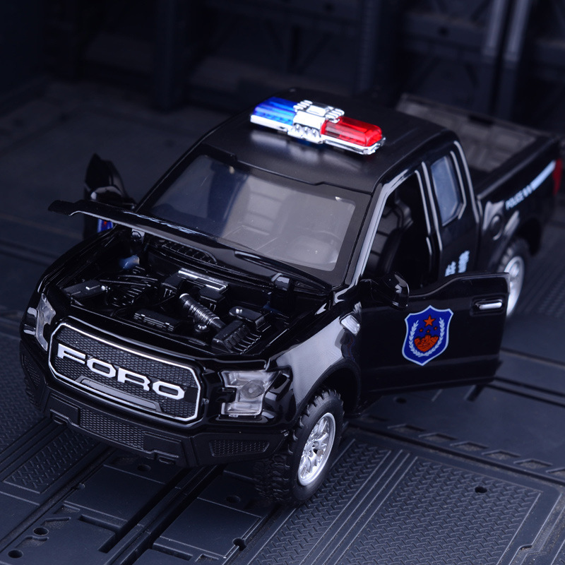 建元32018仿真福特猛禽警车合金模型儿童特警玩具车男孩生日礼物