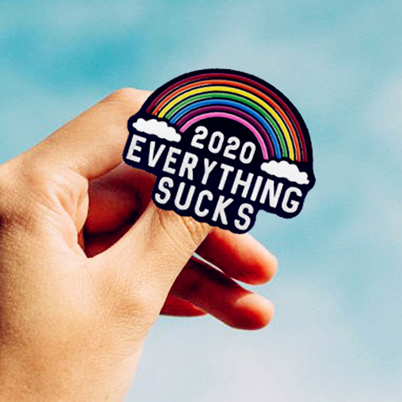 美剧创意胸针2020 everything sucks 彩虹桥云朵胸针影视周边徽章