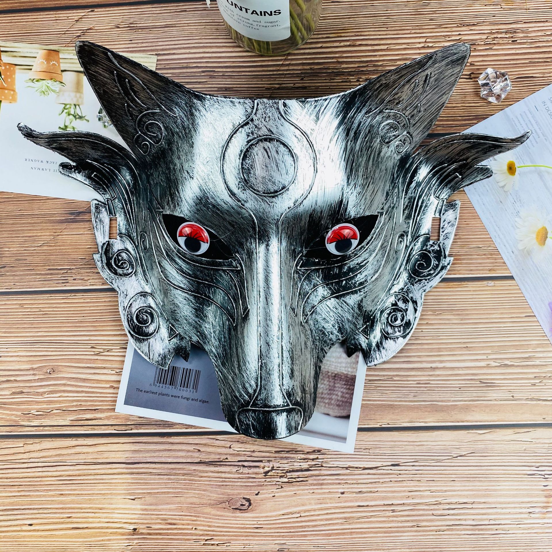 厂家直销万圣节狼人面具恐怖面具狼人杀封眼面具化妆舞会游戏面具