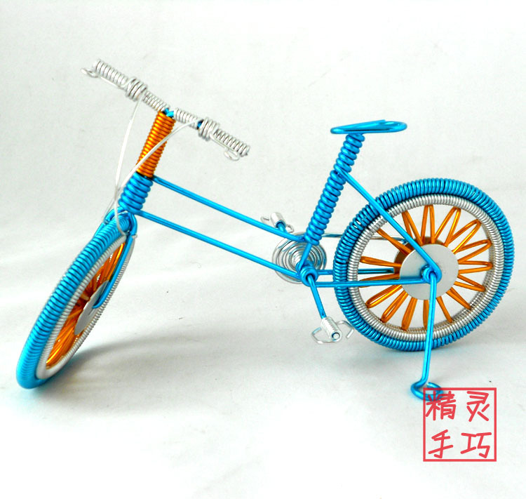 铝线工艺品创意自行车摆件单车模型旅游纪念品家居工艺品店货源