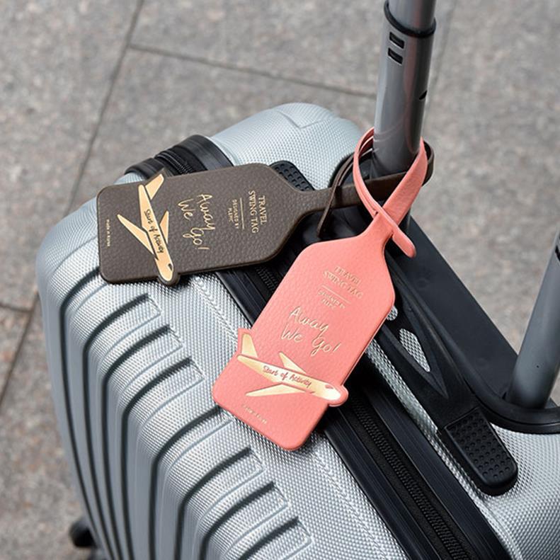 韩版商务旅行行李牌 皮革行李箱包托运牌 箱包吊牌
